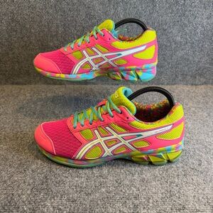 ASICS Gel-Frantic 7 Pink Green Multicolor Women’s 9 Running Shoes